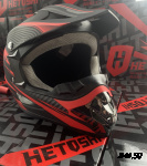 Шлем кроссовый HETOSHI XD1-186 цв. Черно-красный  р. XL