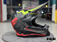 Шлем кроссовый HETOSHI XD1-51 цв. Черно-серо-красно-желтый матовый р. L 