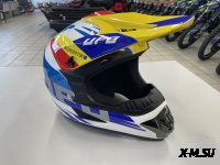 Шлем кроссовый HETOSHI UFD XD1-43 цв. Бело-сине-красно-желтый р. XL