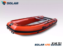 Лодка надувная моторная solar-470 caravan super jet tunnel