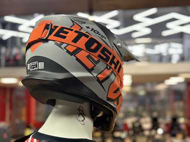 Шлем кроссовый HETOSHI OF836 EXOSS CROSS PRO MX289 цв.Серо-оранжево-черный Матовый р.L