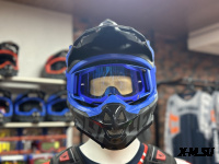 Шлем кроссовый HETOSHI OF836 EXOSS CROSS PRO MX289 цв.Черно-синий Матовый р.M