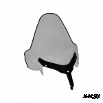 Стекло ветровое высокое для снегохода BRP Skandic 2012- (высота 72см, толщина 4мм, МПК)