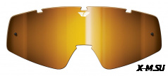 Стекло очков FLY RACING зеркальное/золотистое с штифтами