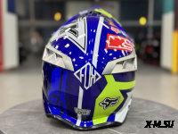 Шлем кроссовый HETOSHI Сине-желто-красный AD3-14 цв.  р. XL