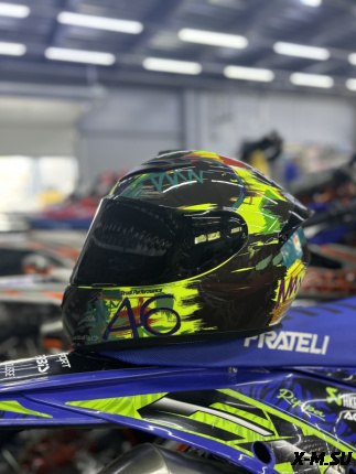 Шлем интеграл HETOSHI XD1-223 цв. Черный с мультипринтом  р. XL