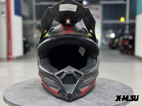 Шлем кроссовый HETOSHI XD1-51 цв. Черно-серо-красно-желтый матовый р. XL 