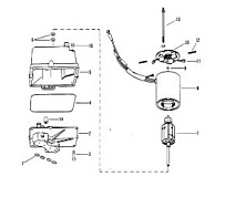 Гидравлический насос в сборе (пластиковый резервуар) 2-Х ТАКТНОГО ПЛМ MERCURY 60 Серийный номер от 9385911 до 9469199
