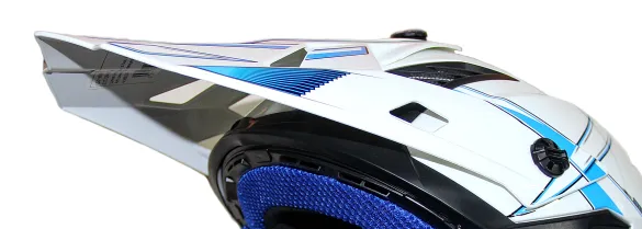 Козырек для шлема Атаки SC-16 белый/синий глянцевый